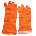 NMSAFETY waterproof glove cheap spray flockline orange household latex glove